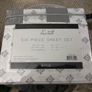 NWT Paris Textile King Sheets Wrinkle Free Deep Pocket